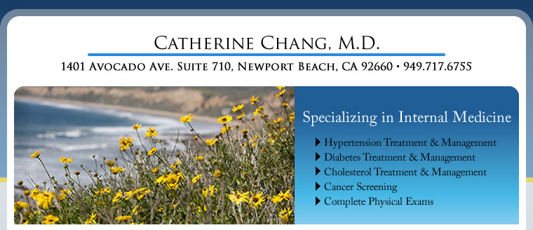 Dr. Catherine Chang, Specializing in Internal Medicine.